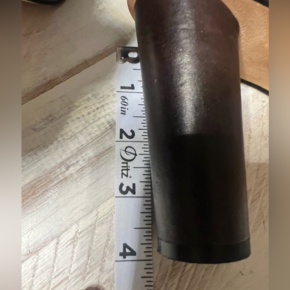 LL Bean Suede Platform Slip Om Adjustable Strap Pump Heels size 7.5 Brown - Picture 9 of 16